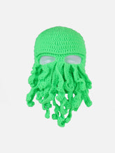 Lustige gestrickte maskierte Oktopusmütze